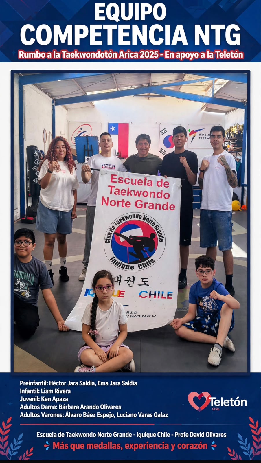 Equipo Norte Grande representará a Iquique en la Open Taekwondotón de Arica